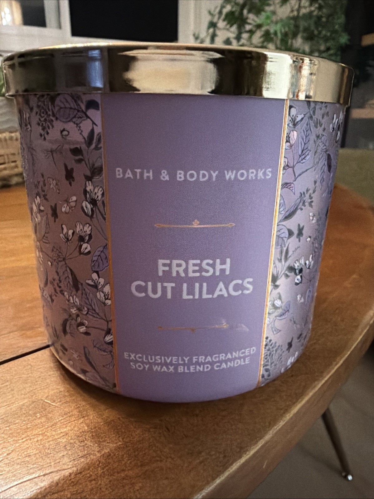 BATH & BODY WORKS FRESH CUT LILACS 3 WICK CANDLE Large Free Ship!