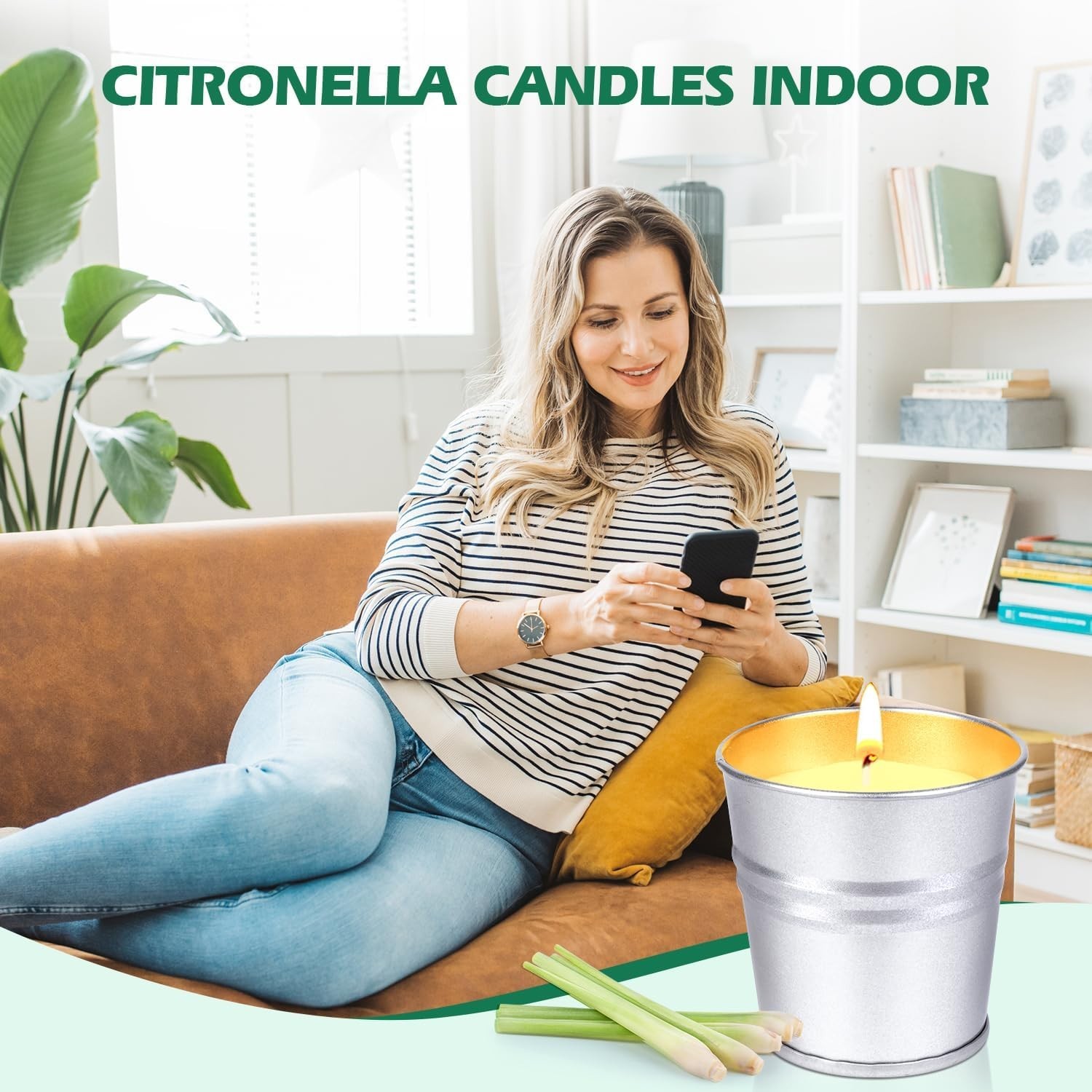 Citronella Candles Outdoor Indoor, 12 Pack Citronella Candles for Patio, Summ…