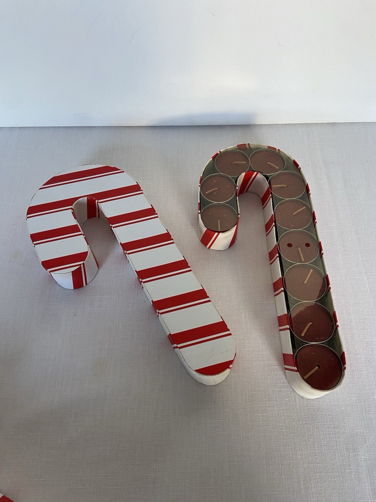 Pier1 Tea Lights 20 Apple Cinn Candycane Gift Box Candles Christmas Scented NOS