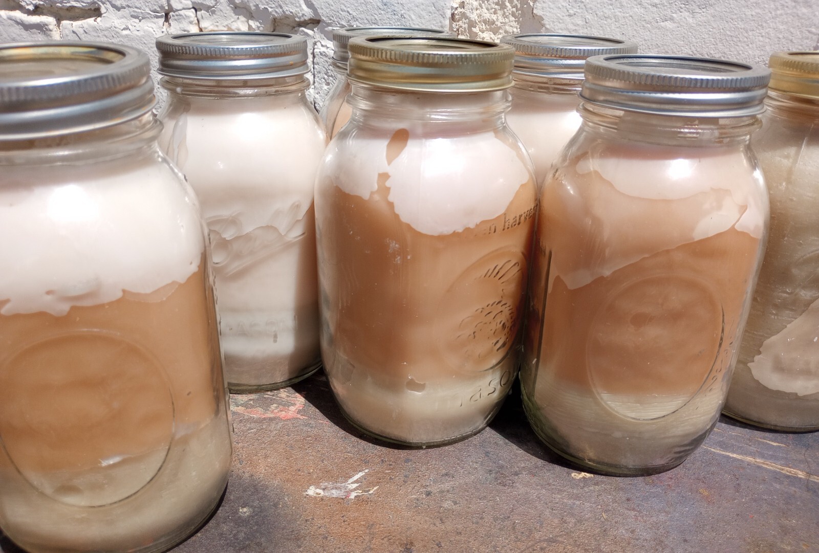 CALICO WAX CANDLES IN BALL QUART JARS–DOUBLE HEMP WICK–UPCYCLABLE & CUSTOMIZABLE