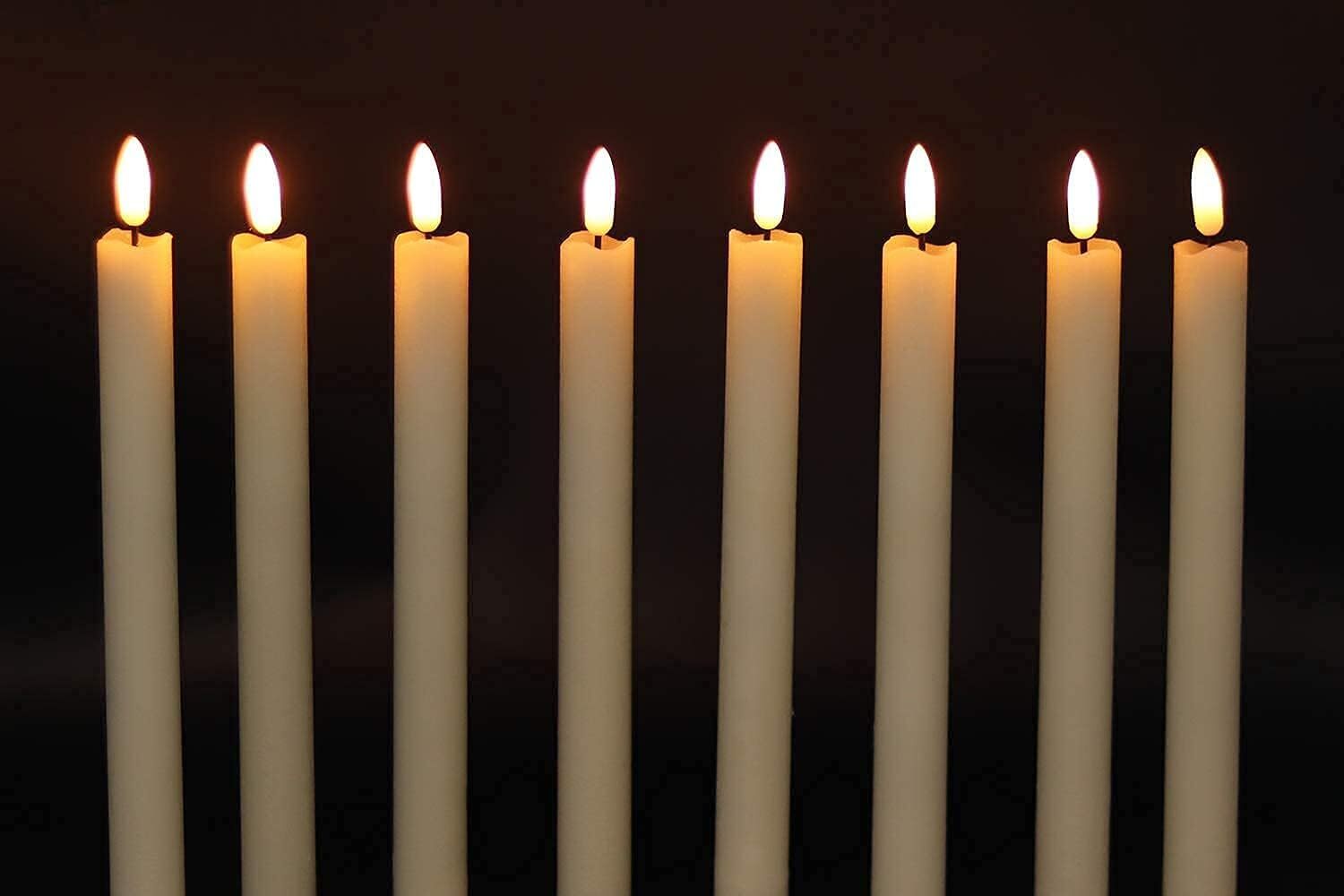 LED Rod Candle Lighting Decorative Remote Control Battery Operated with Timer