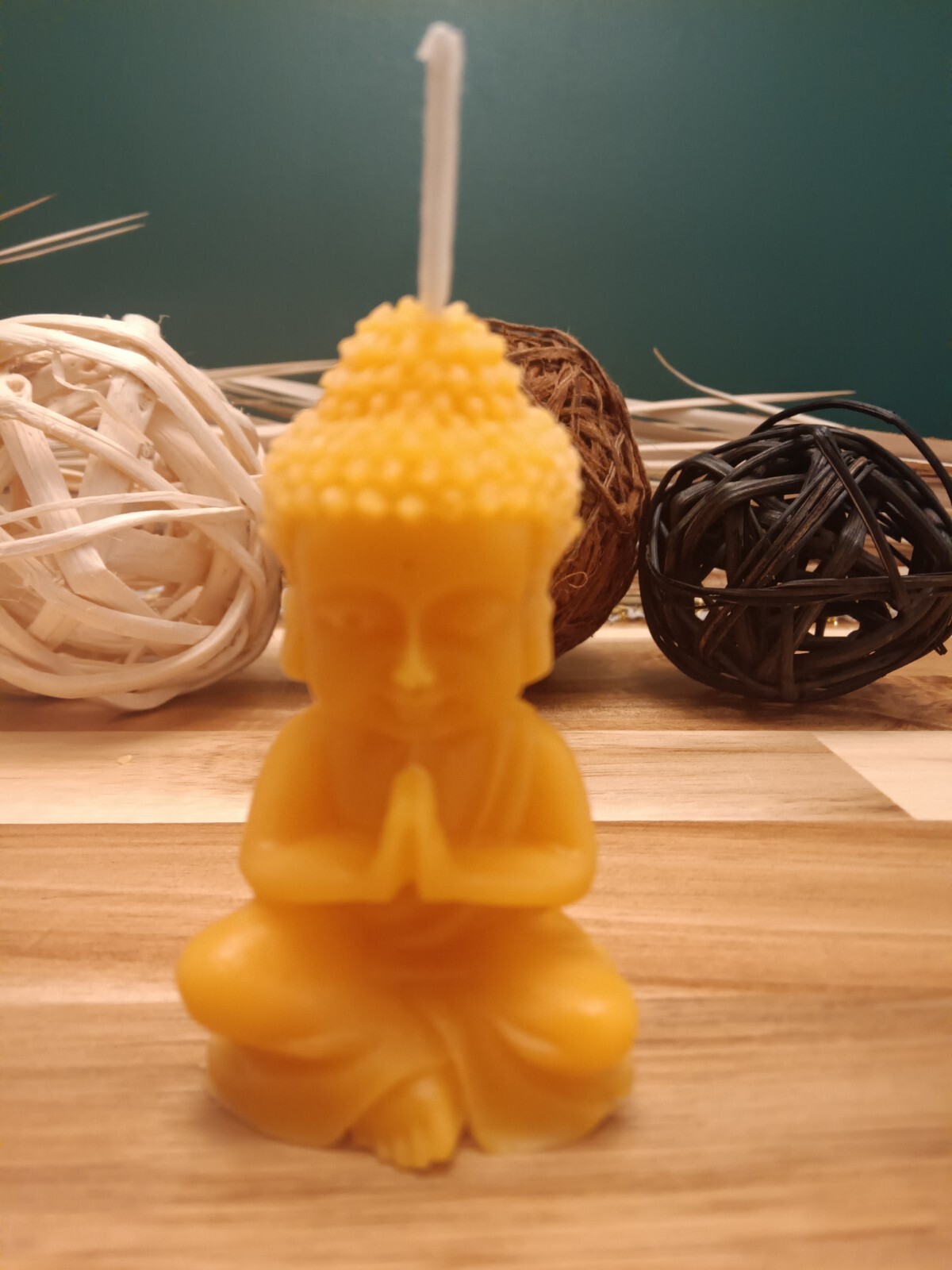 Buddha Candle Set – 3 PCS, Handmade in USA, 100% Beeswax, Organic & Meditation.