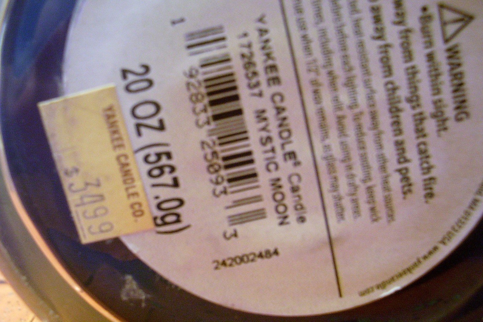 yankee candle 20oz JAR MYSTIC MOON