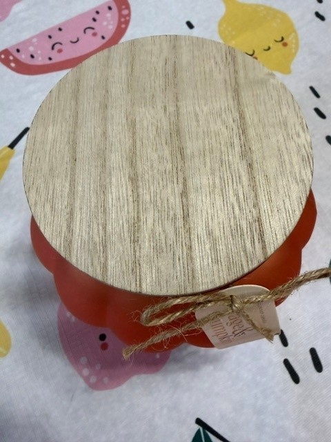Large Pumpkin 36oz “Sage & Pumpkin” Scented 2 Wick Candle with Wooden Lid