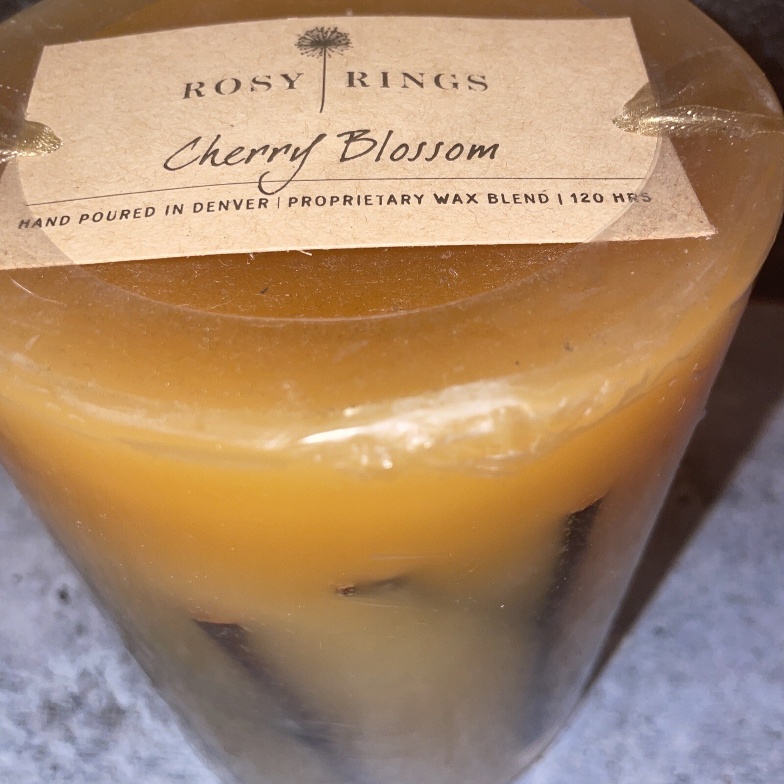 ROSY RINGS Cherry blossom BOTANICAL CANDLE 120h Discontinued Scent