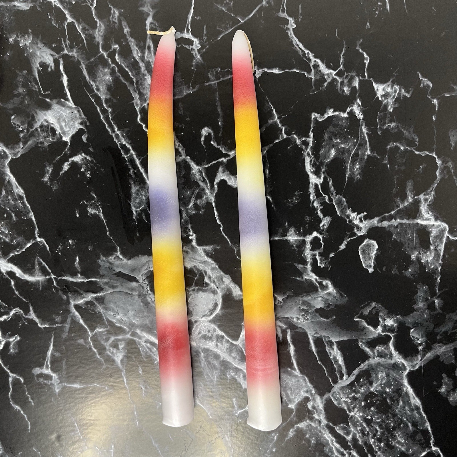 *NEW* in box Multi-Color Drip Candles 9-1/2″ (2-pack)