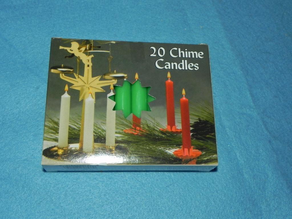 Angel Chime Party Candles, 1/2″ Diameter x 4″ Tall, 20 in New Box, Emerald Green