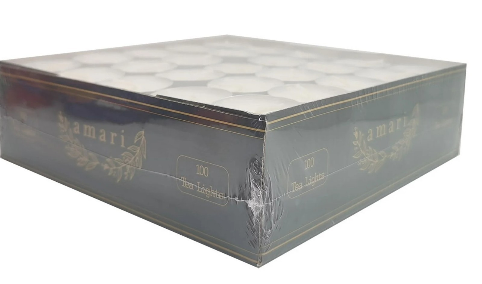 2 Boxes of Amari Tea Light Candles 100 Pack White Unscented New Package WEDDING