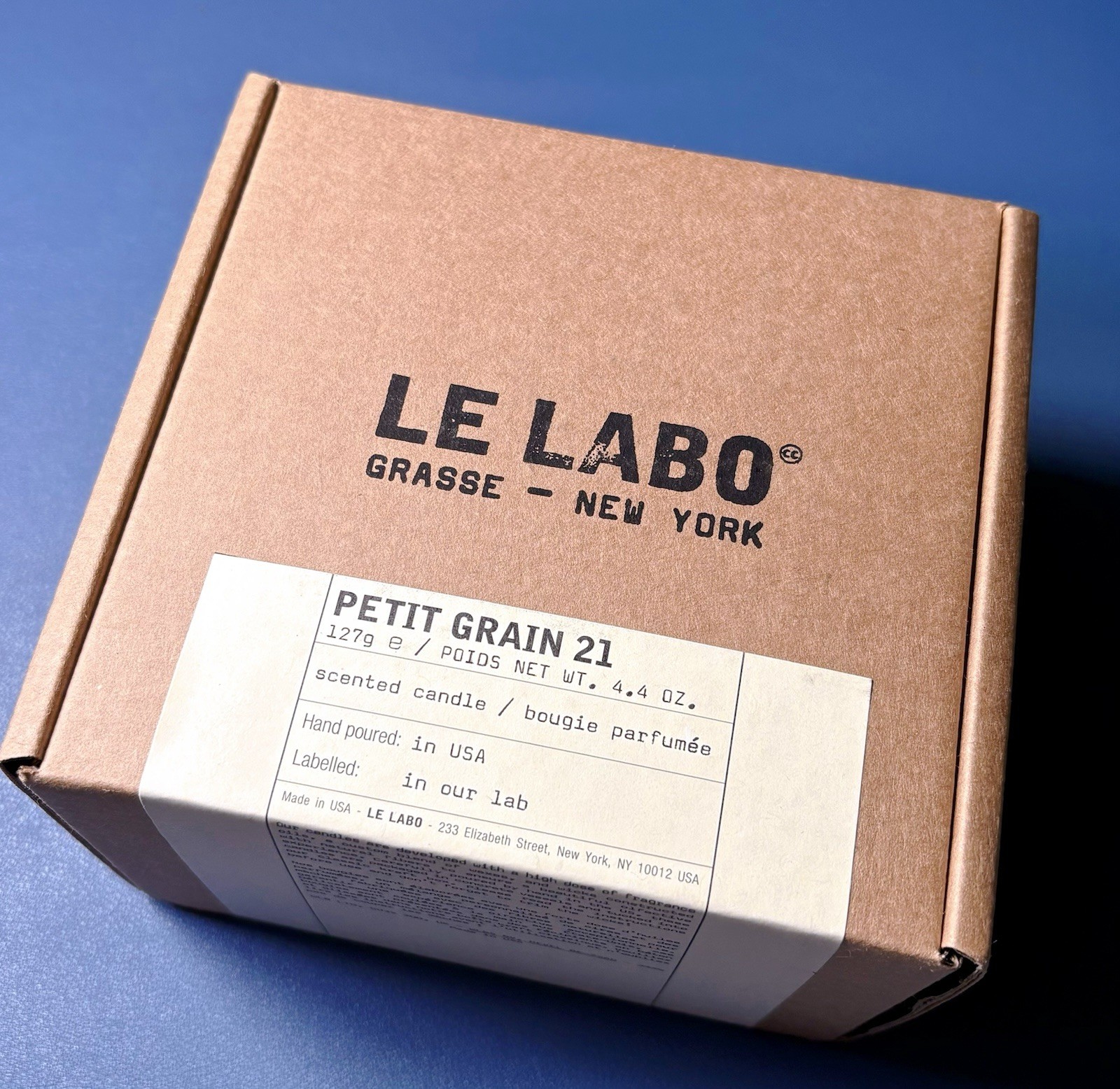 Le Labo Scented Candle PETIT GRAIN 21 – Size 4.4 Oz. / 127 g SEALED NEW IN BOX