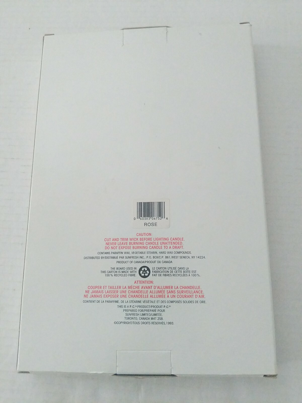 Box Of 10 Pink Dripless Candles President’s Choice, New 11 In, Toronto, Canada