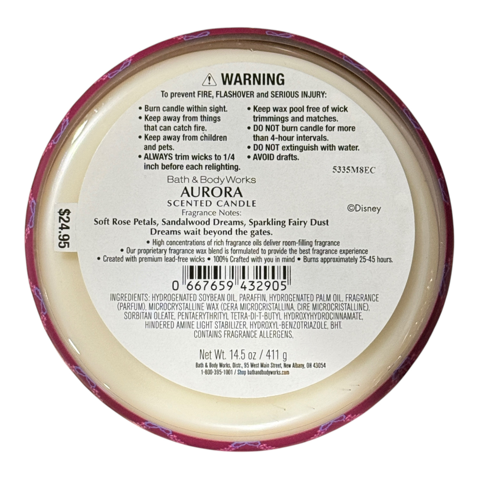 Bath & Body Works DISNEY PRINCESS Scented Candle Collection 14.5 oz (SET of 7)