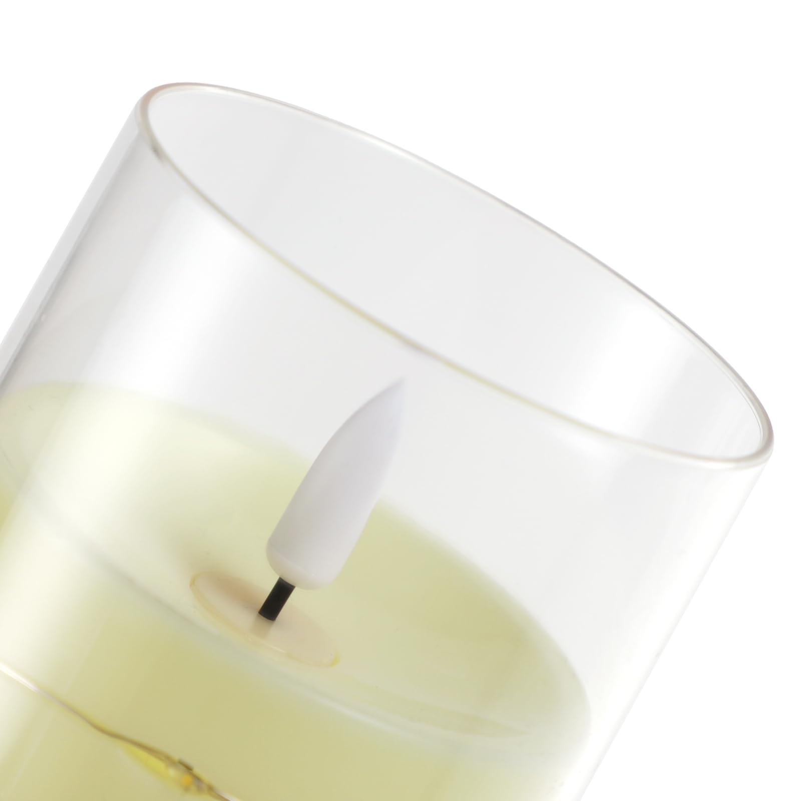 White Flameless Candles with remote, Faux Candles for Living Room Decor
