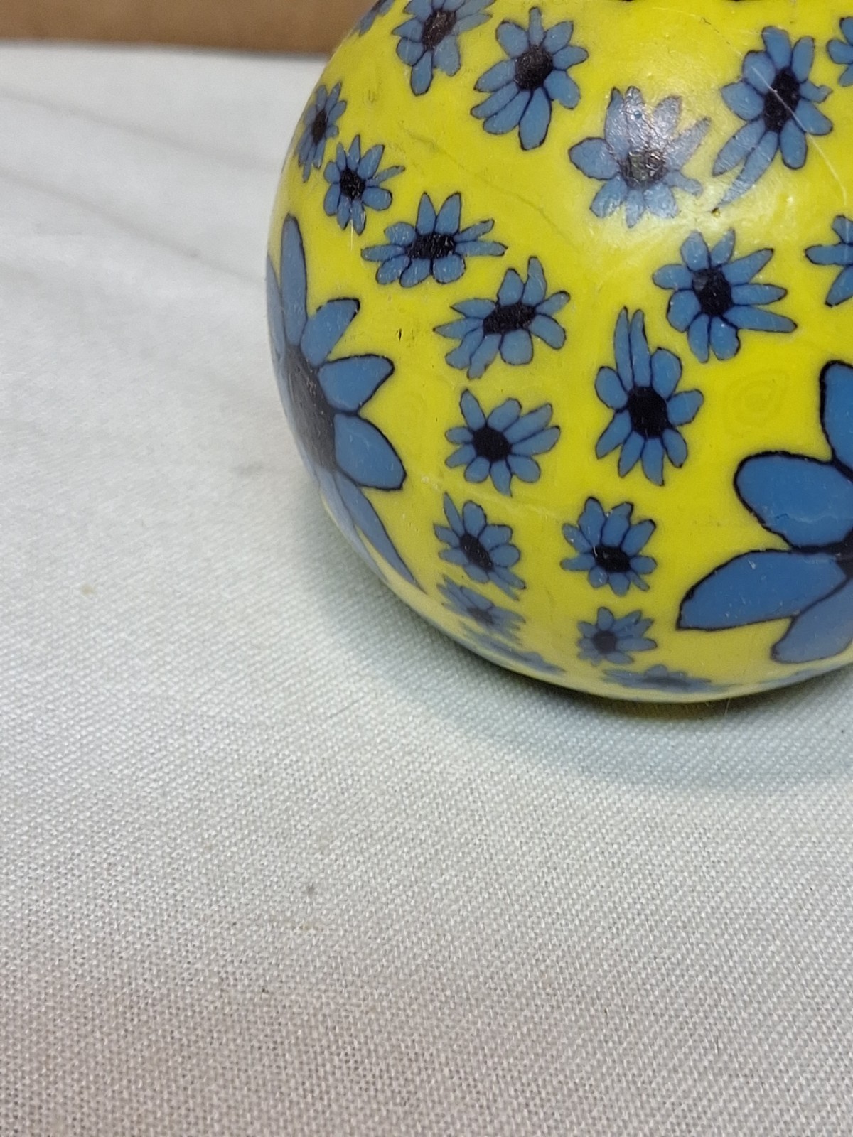 Vintage Millefiori Spherical Floral Candle 4in