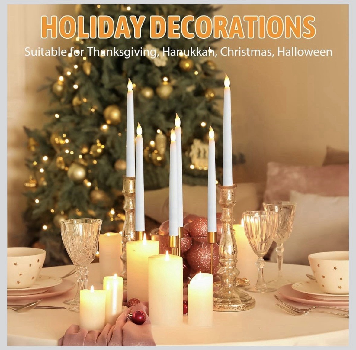 25pcs 9.7inch White Flameless Taper Candle Sticks LED Flickering Needs 2AAA Each