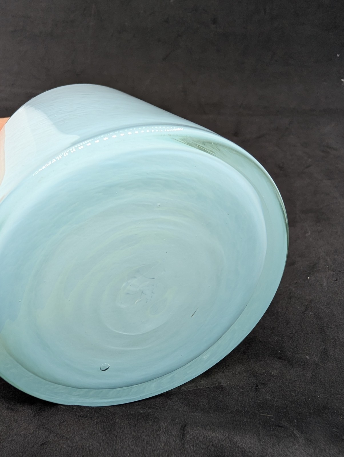 Empty Diffuser Glass Vessel Art Glass for natural wood reeds blue swirl