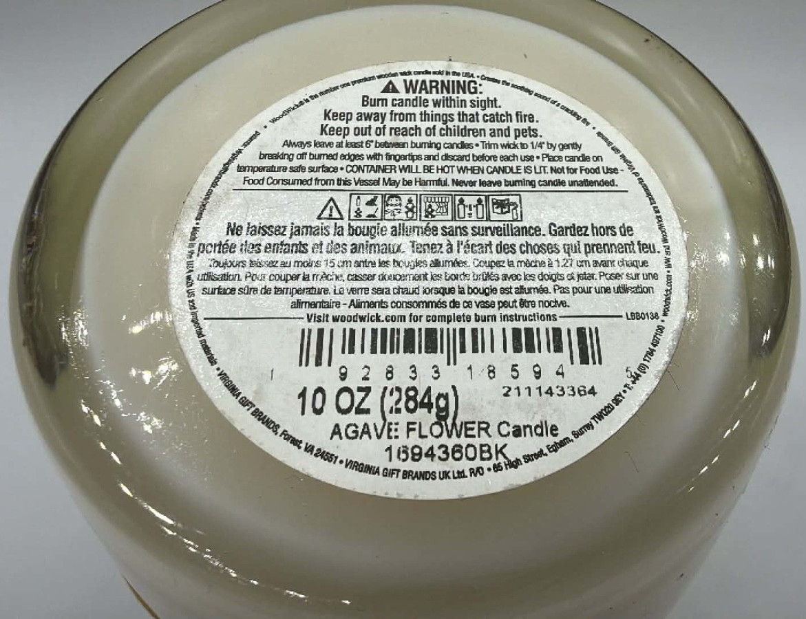 3PK Nature’s Wick by WoodWick Candle ~ Agave Flower ~ 10 OZ EACH ~ NEW