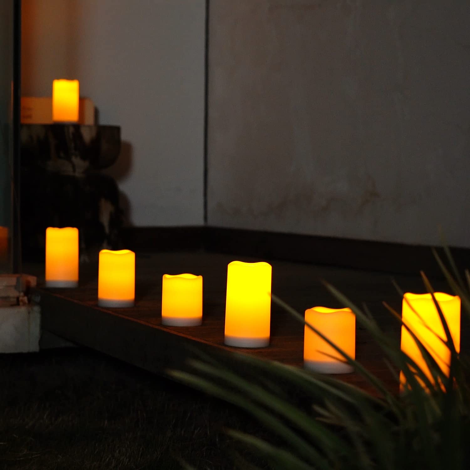 Solar Candles Outdoor Waterproof, Sensor Only, Dusk To Dawn, 3″X6″ Rechargeab…