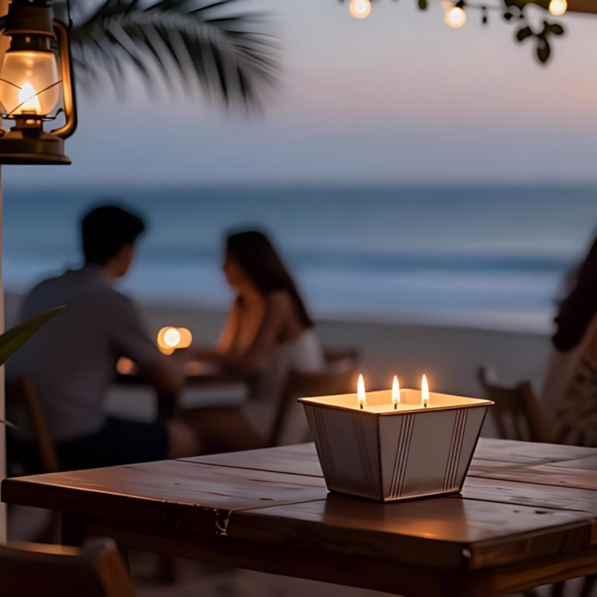 Citronella Candles Outdoor, 24OZ Large Size 3-Wick Citronella Candles, 2 Pack Le