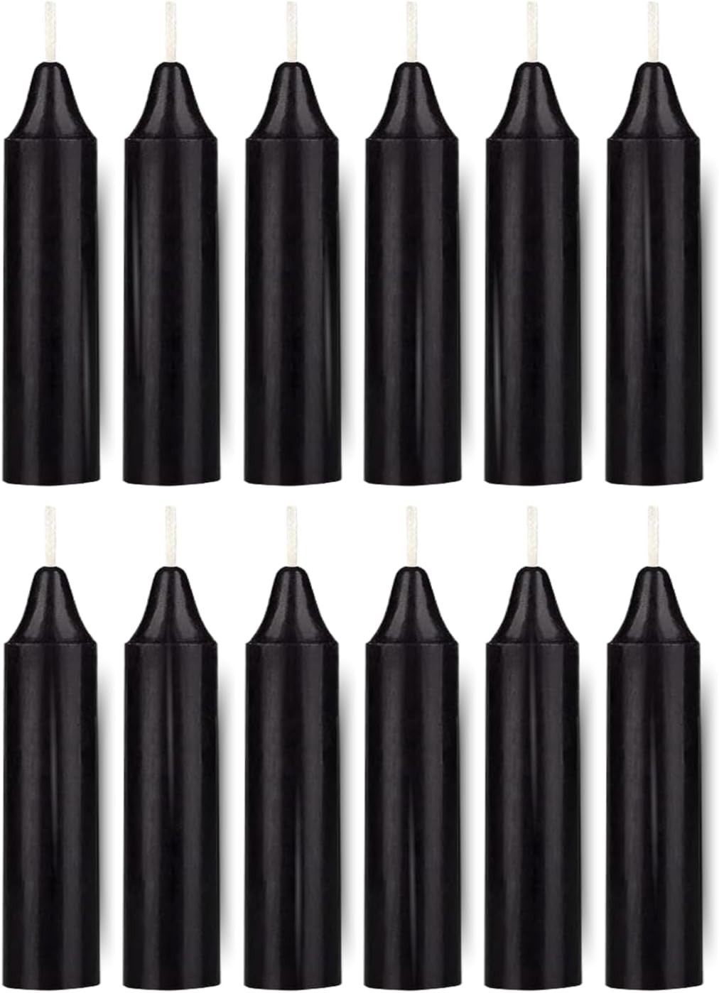 Box of 12 Black Candles | 4 inches Dripless Paraffin Wax Candles | Witchcraft…