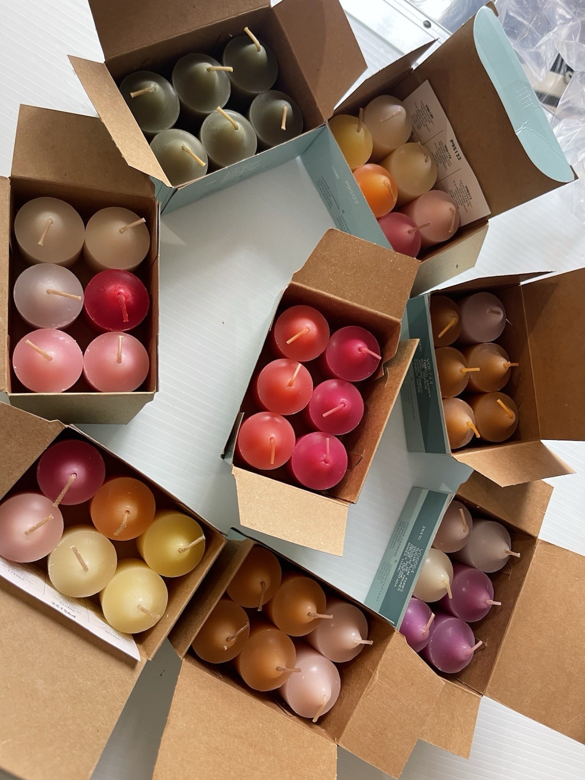 PartyLite Votive Candles Lot of 48 Assorted Smells 8 Boxes