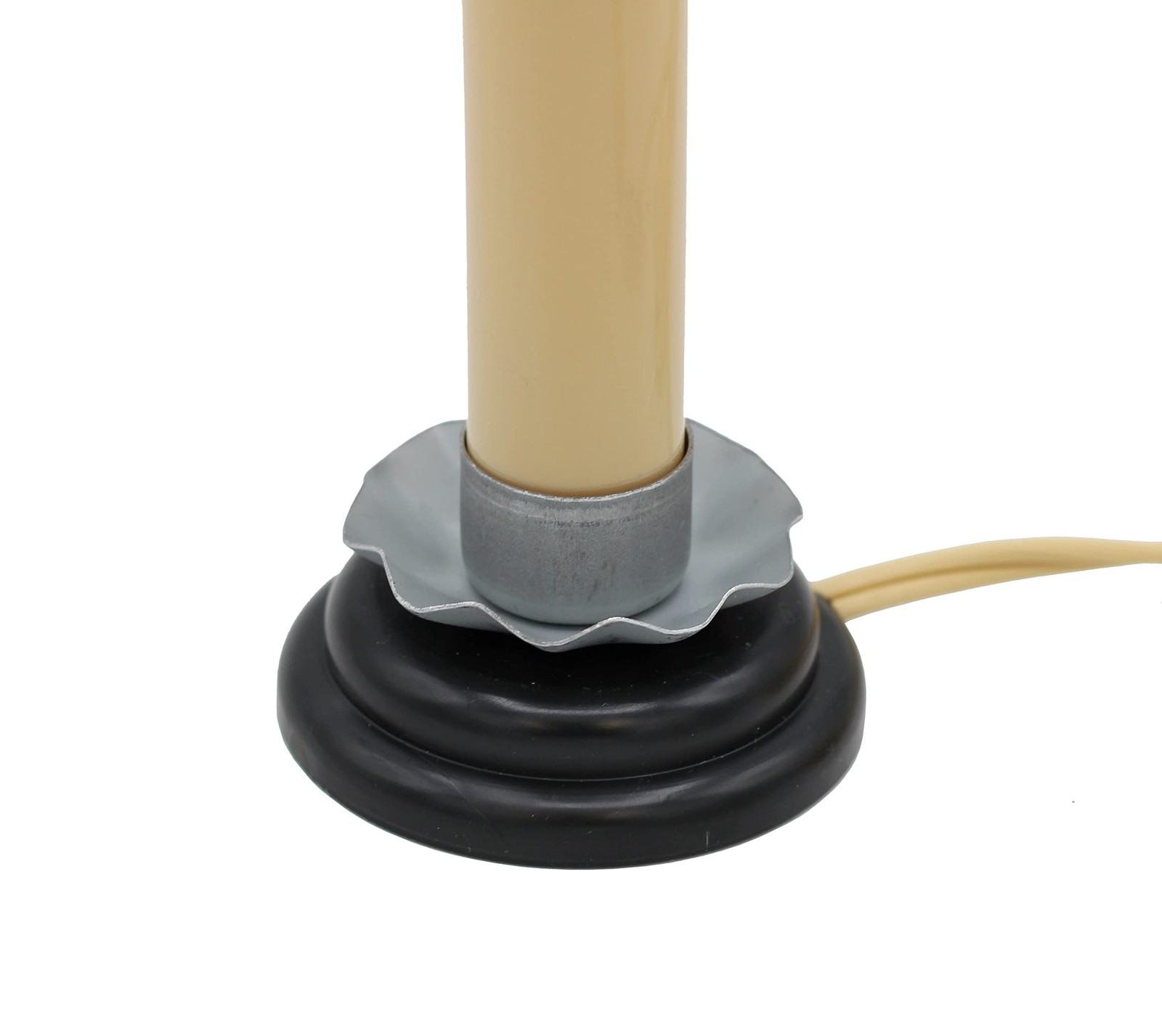 Creative Hobbies 7 Inch Electric Rustic Country Candle Lamp with On/Off Cream