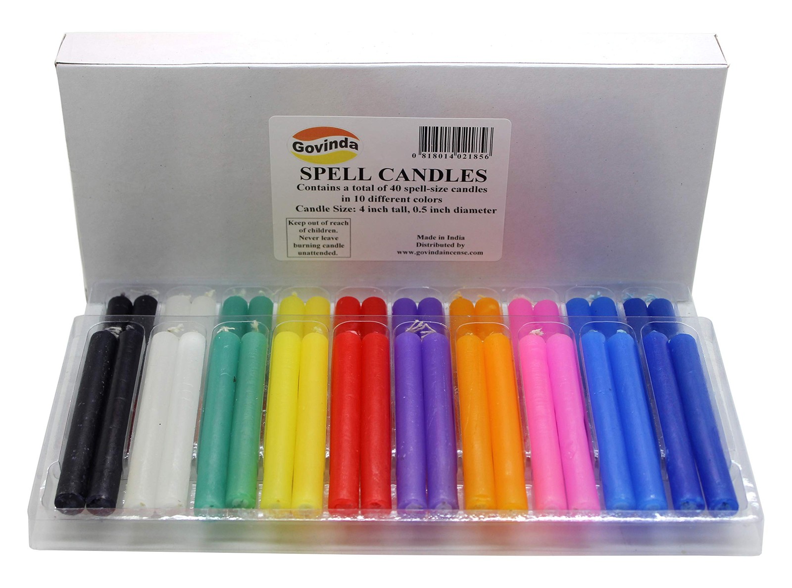 Govinda – Spell Candles (40 Candles) – 4″ x 1/2″