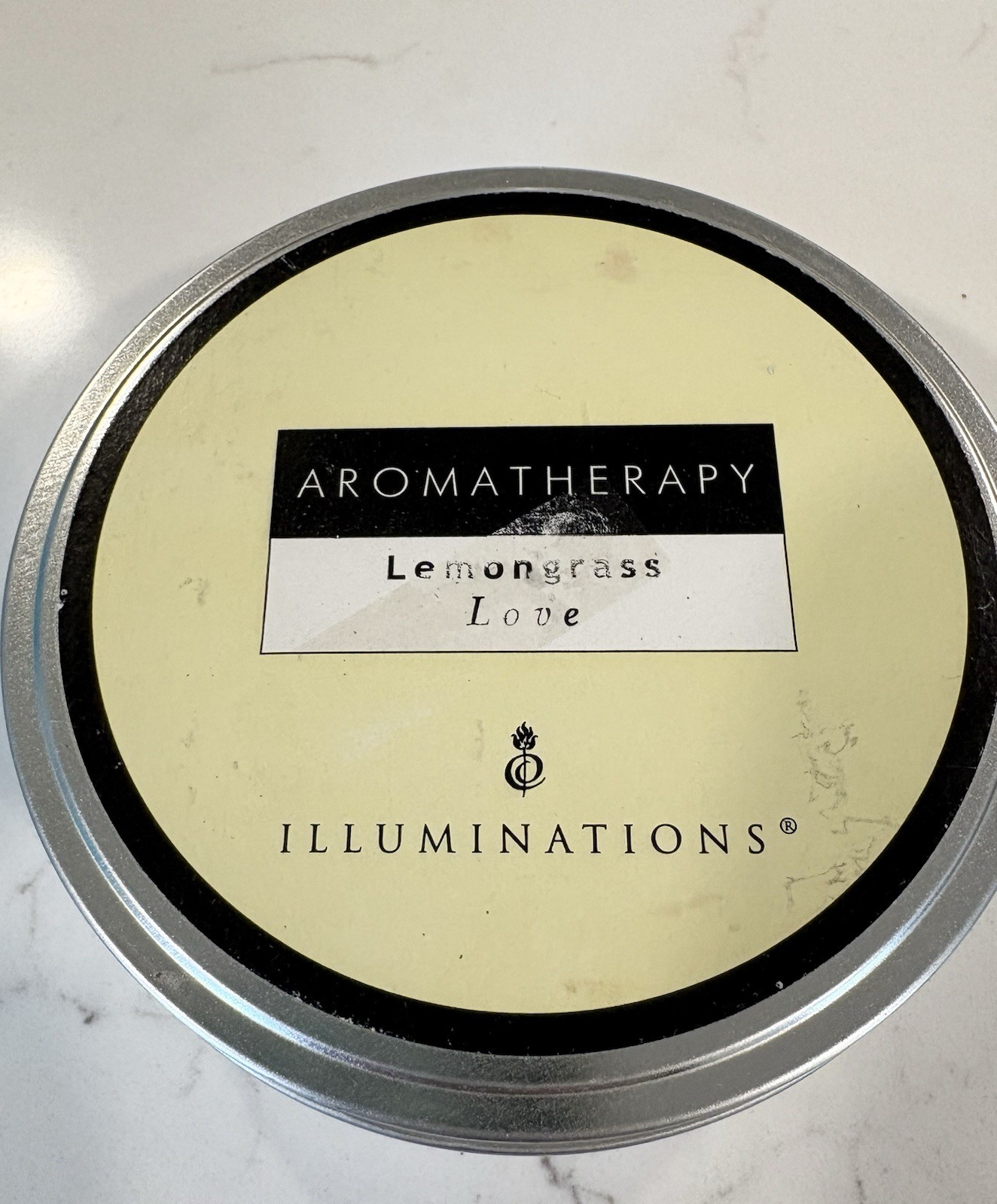 Vintage Illuminations Aromatherapy Lemongrass Love Candle Tin 4oz UNUSED RARE