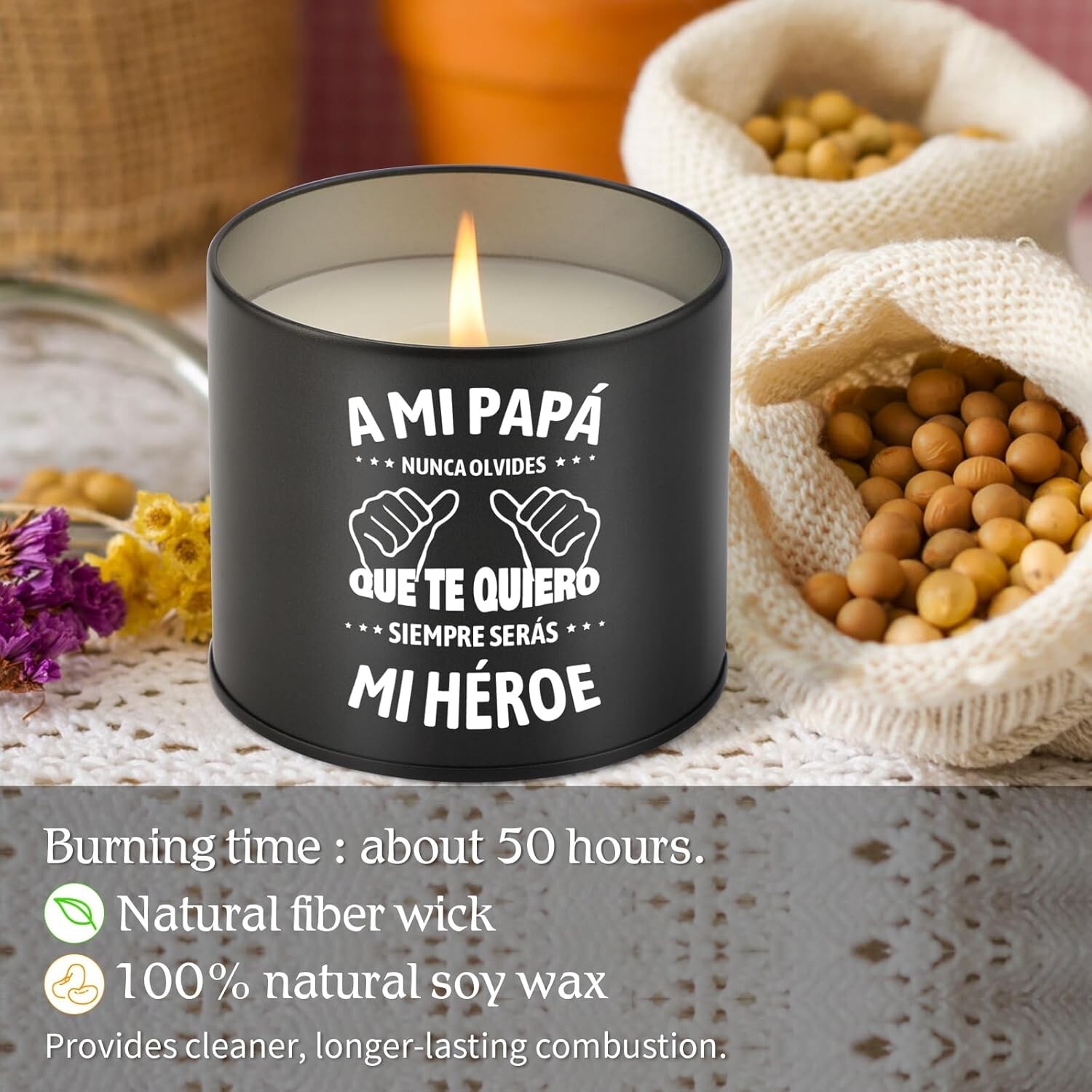 Gifts for Dad Candle for Fathers Day 9oz Scented Candle Dad Birthday Spanish