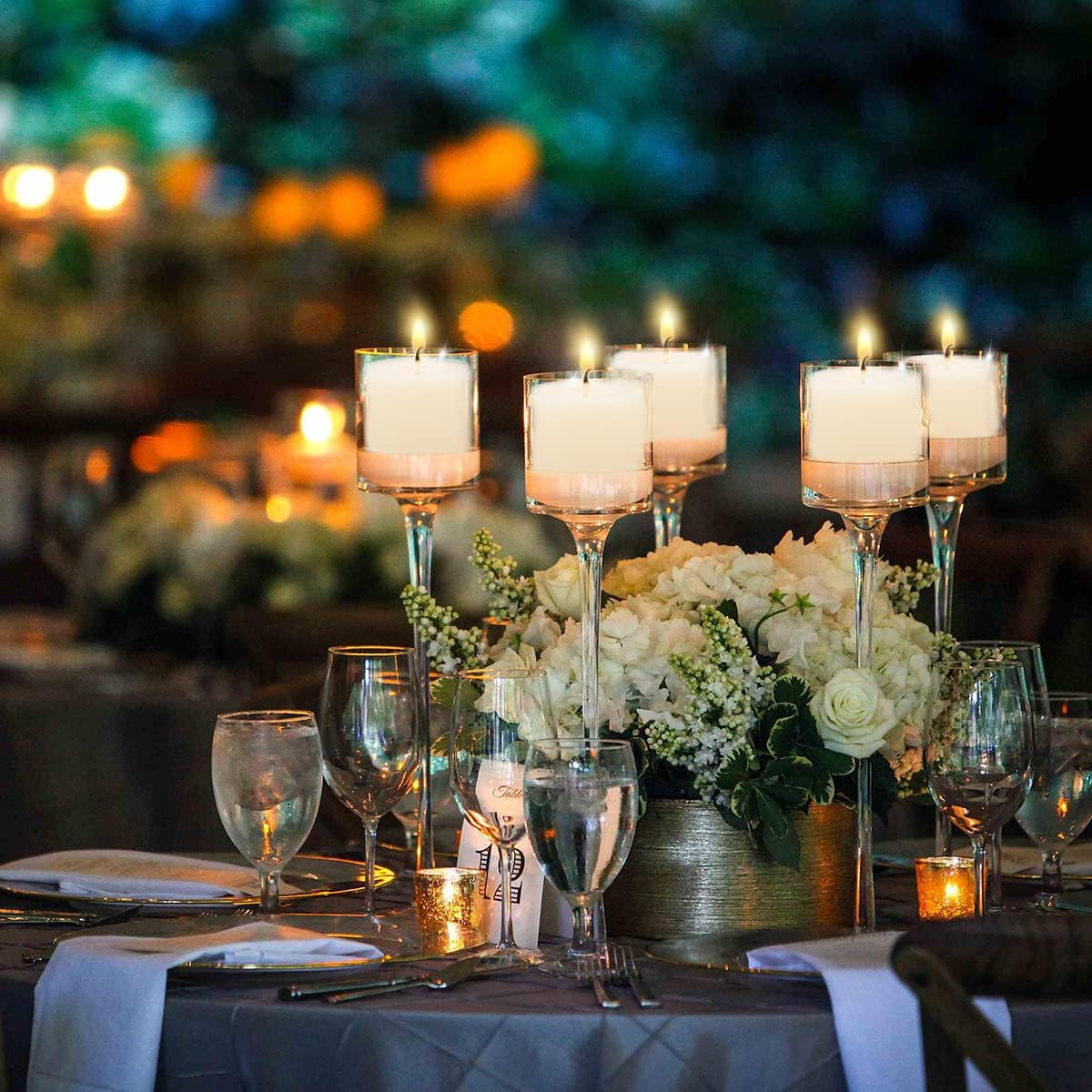 10 Hour White Votive Candles for Weddings Party Spa and Emergency, Set of 36 Uns