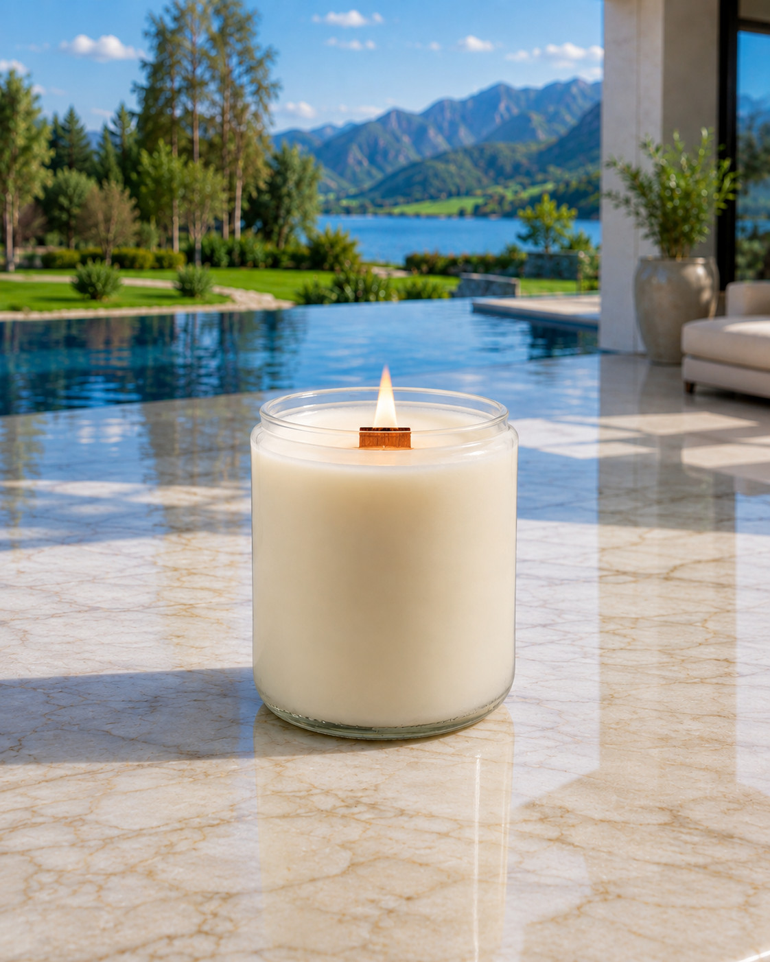 WOOD WICK * SHAMPURE AVEDA TYPE * SCENTED CANDLE * Leah’s Lite Candle * 16 OZ