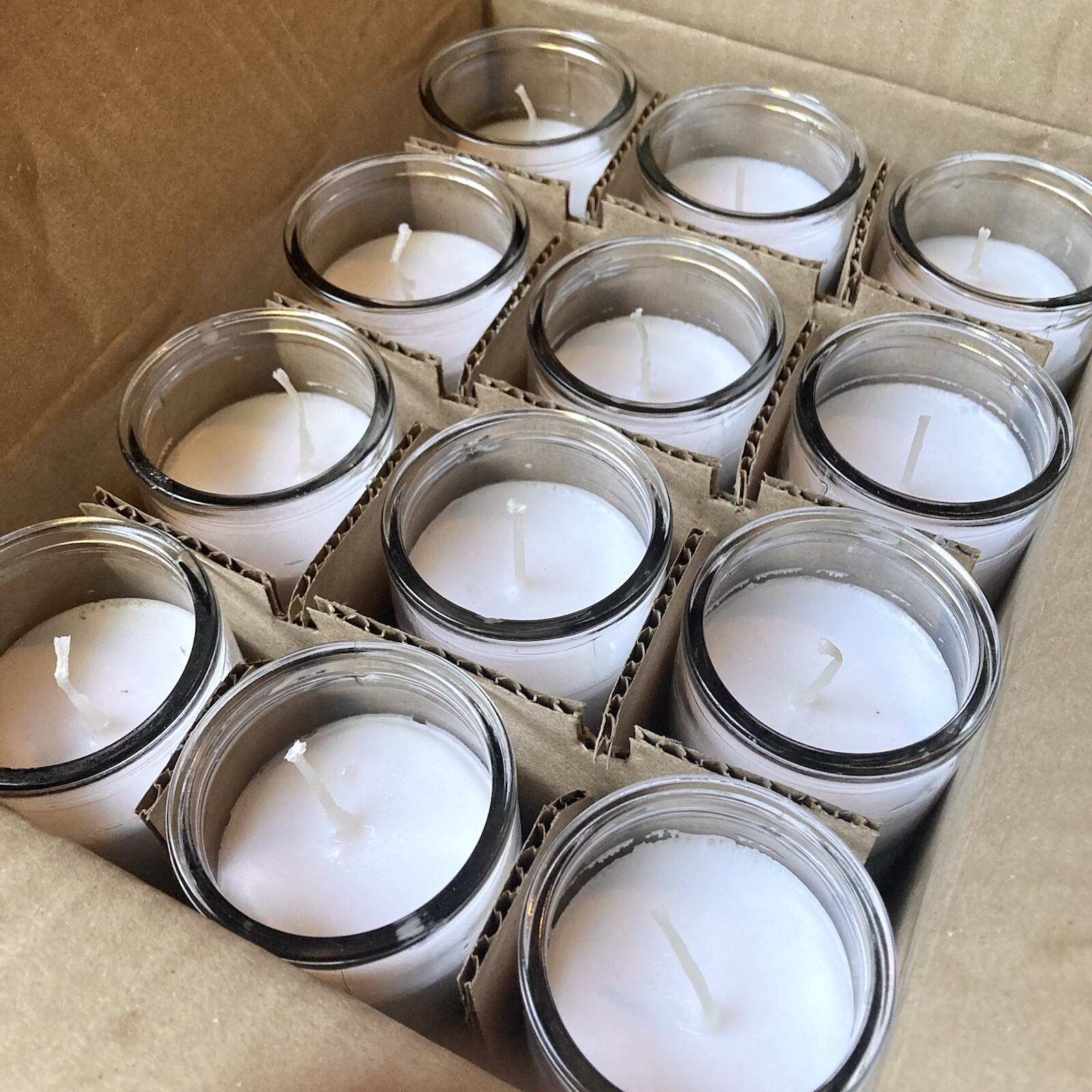 12 Tall Jar White Clear Blank Candles Glass For Crafts Labels Bulk Lot 8 inch
