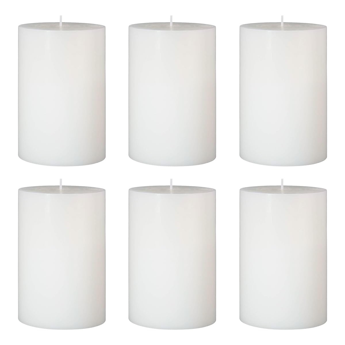 Dripless White Pillar Candles 2.75×4 Inch Unscented – Long Burning for Home