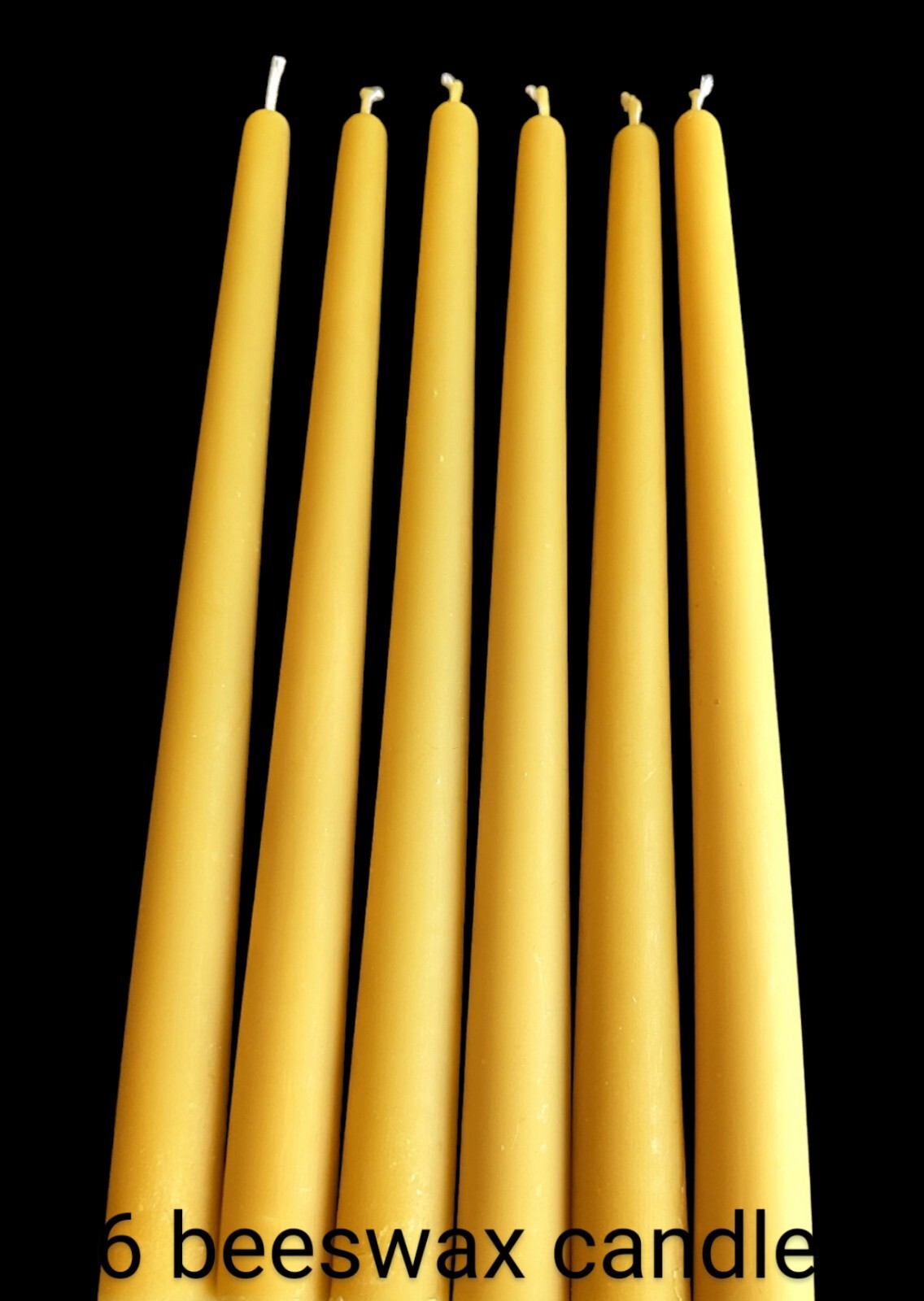 100eswax Taper Candles – All-Natural Handmade Decorative 6 Candle Set