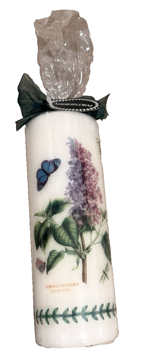 PORTMEIRION BOTANIC GARDEN LILAC CANDLE 8″ NWT
