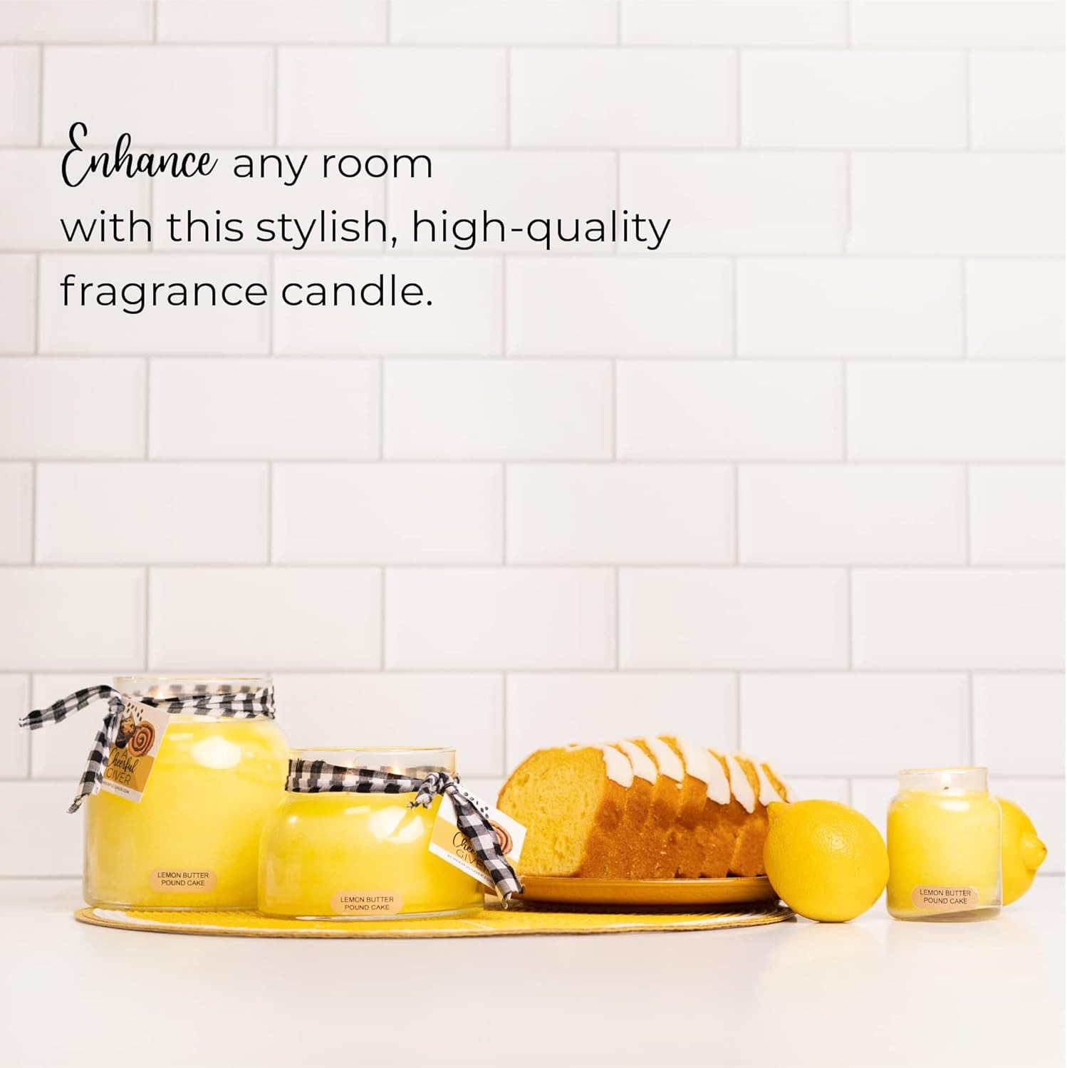 — Lemon Butter Pound Cake – 34Oz Papa Scented Candle Jar with Lid – Keepers of t
