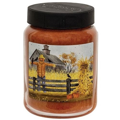 Primitive JAR CANDLE SCATTERBRAINS MAPLE PUMPKIN DONUT 26 ounce Halloween Fall