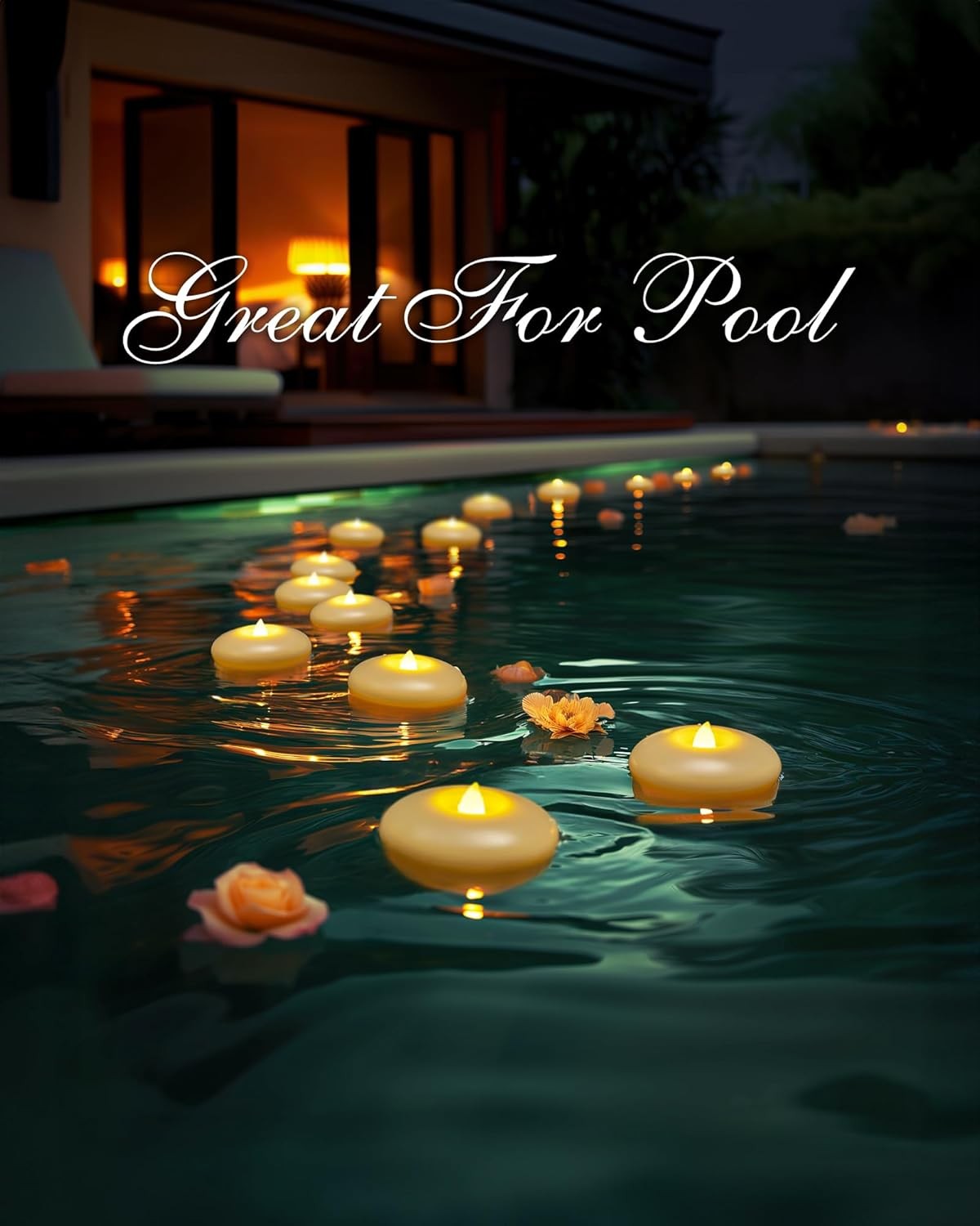 24 Pack 3” Flameless Led Floating Candles, 200 Hour Battery Operated