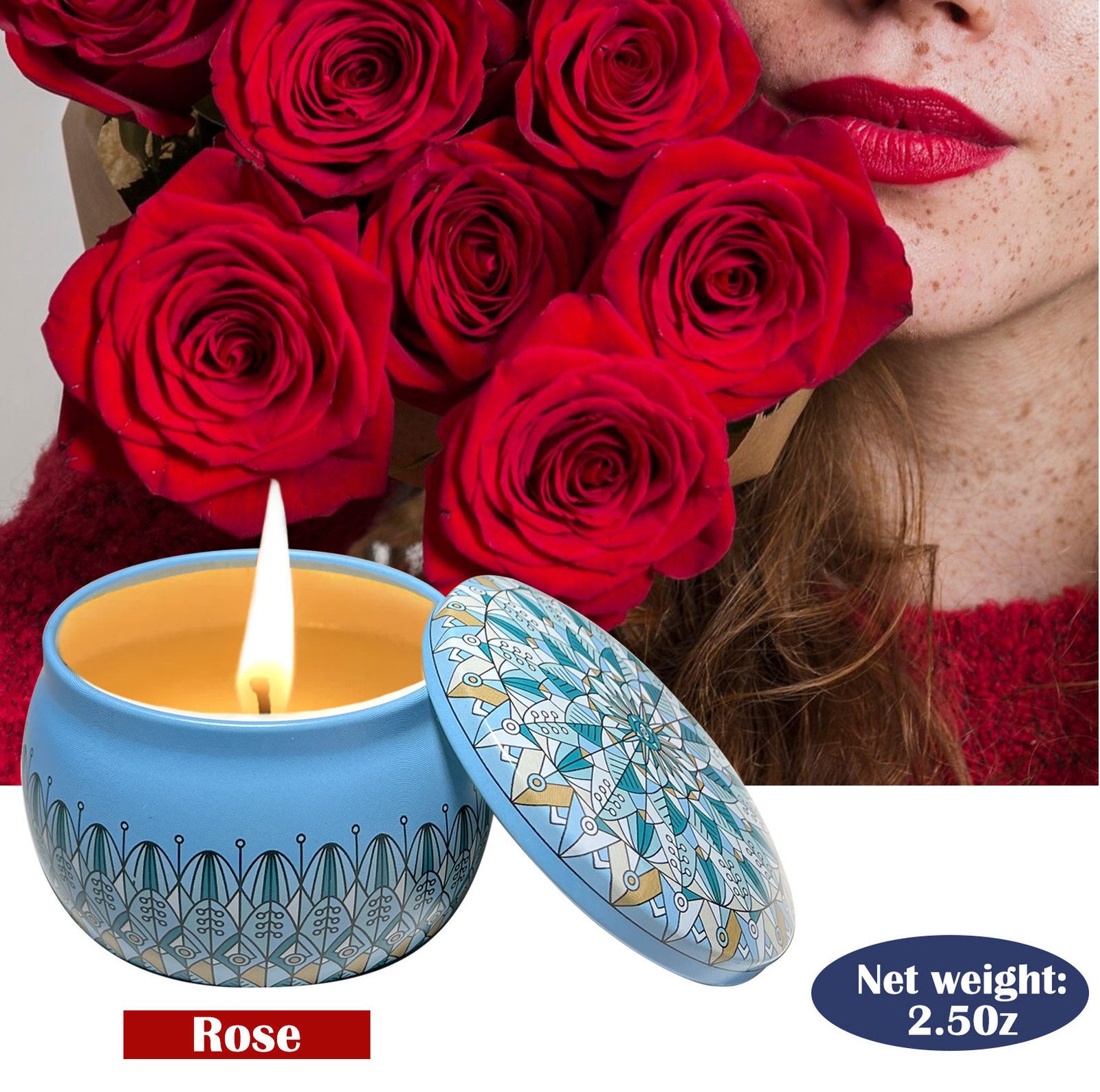 Scented Candles Gifts for Women Natural Soy Wax Candle Long Burning Aromatherapy