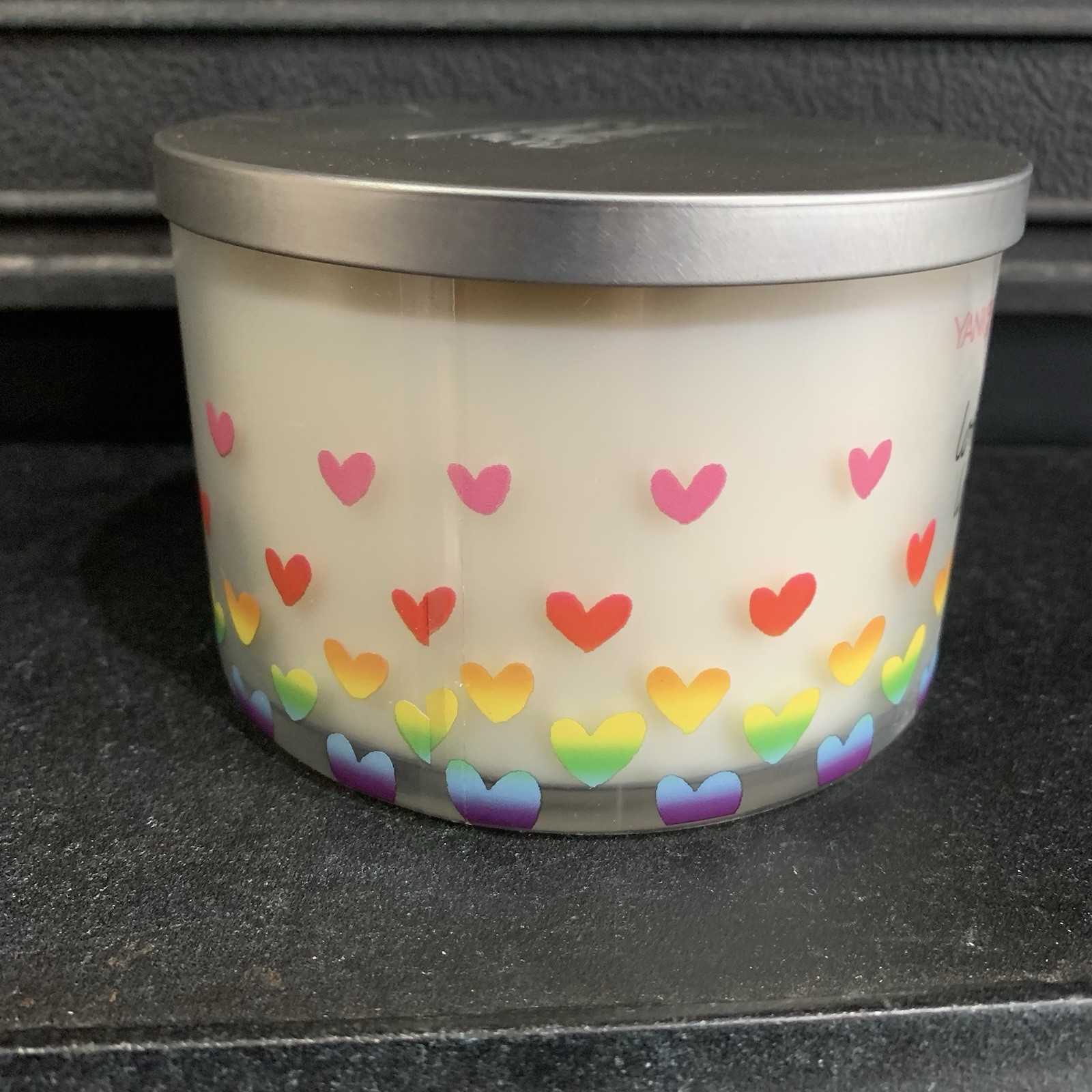 Yankee Candle Love Is Love Rainbow Railroad 18oz 3-Wick Candle