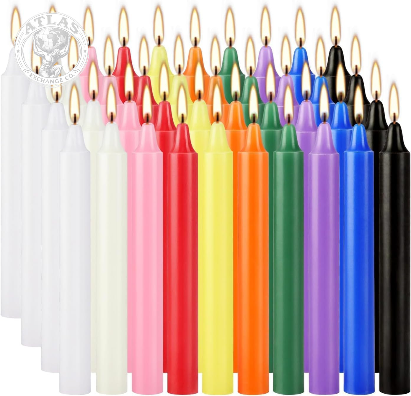 YOROXRG 40 Pack Spell Chime Candles-4 Inch Multi-Colored Taper Candles Sticks-Fo