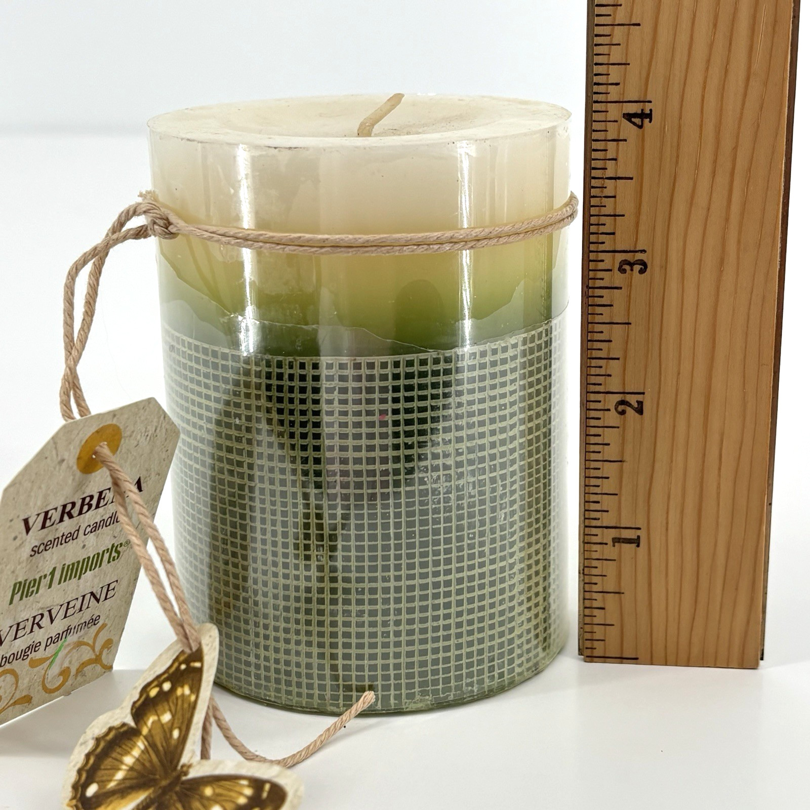 Pier 1 Imports Verbena Scented Candle Verveine Bougie 4″ x 3″ NWT