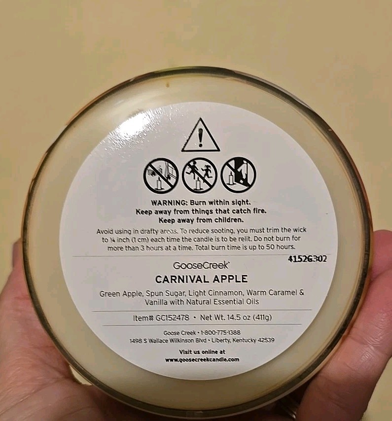 NEW Set of 3 Goose Creek Candle CARNIVAL APPLE BUNDLE 🍎 FULL SIZE PRODUCTS