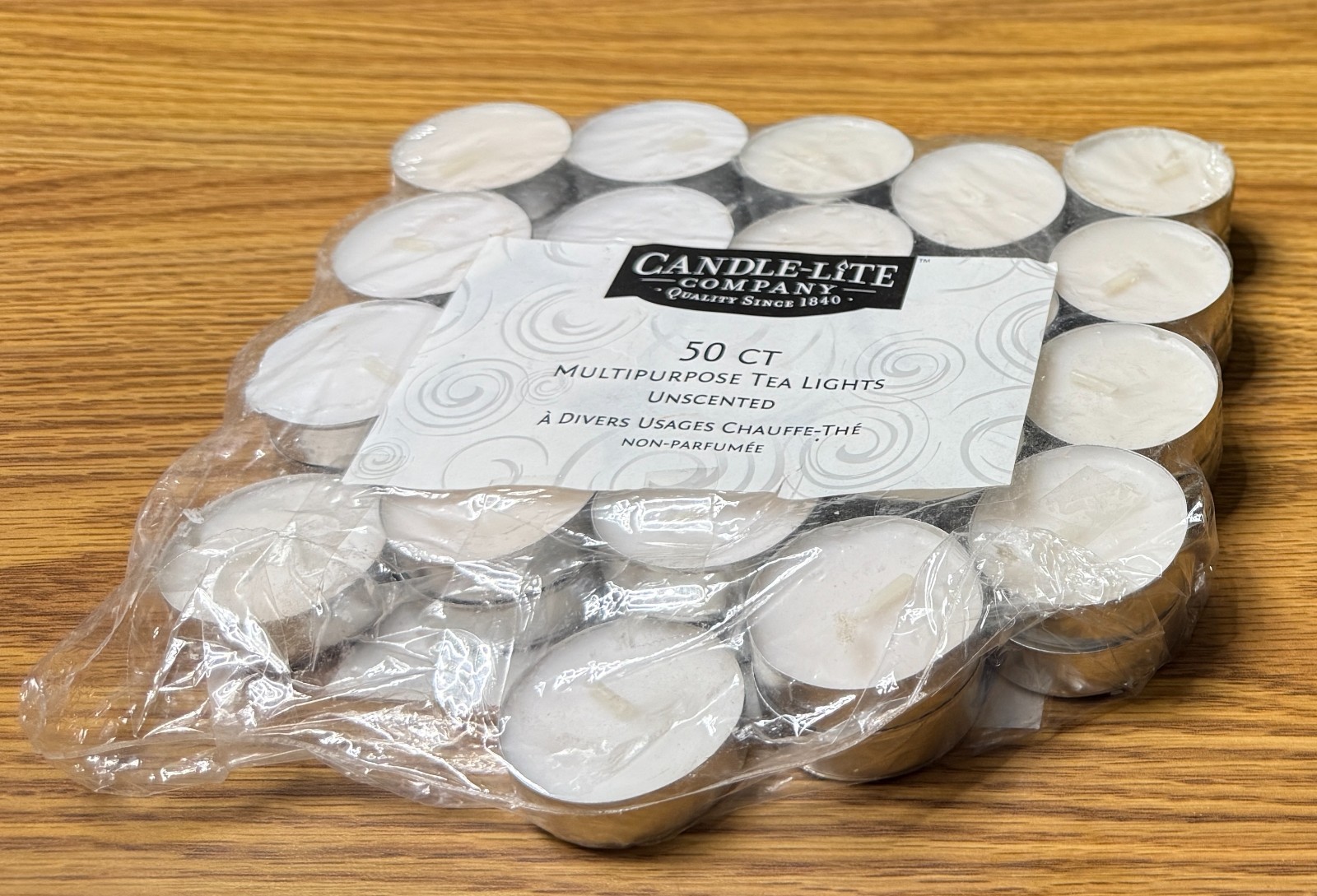 Candle-Lite 40 Count Tea Lights Multipurpose -Unscented