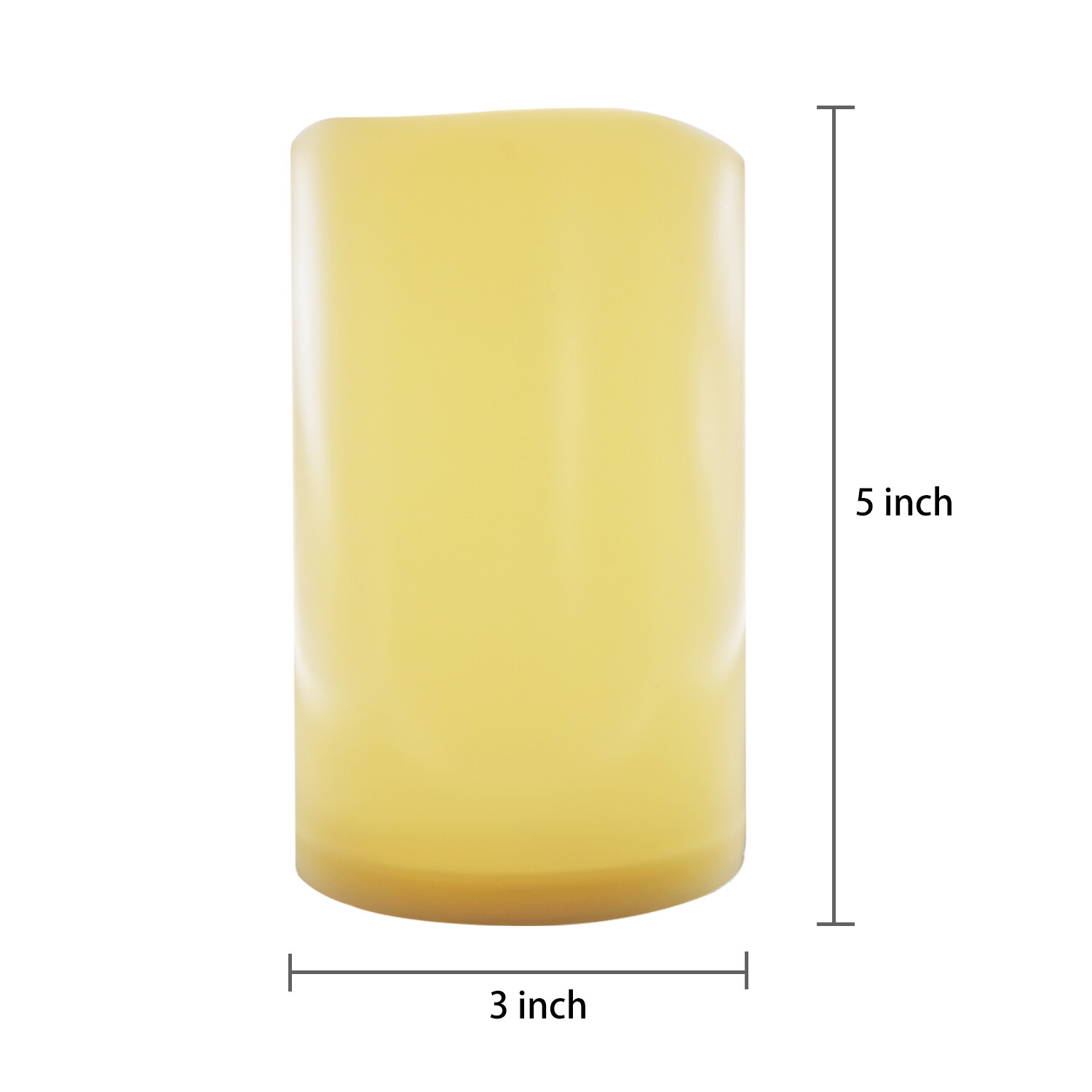 3″x5″Flickering Flameless LED Pillar Candle with Timer/Remote Outdoor Decorative