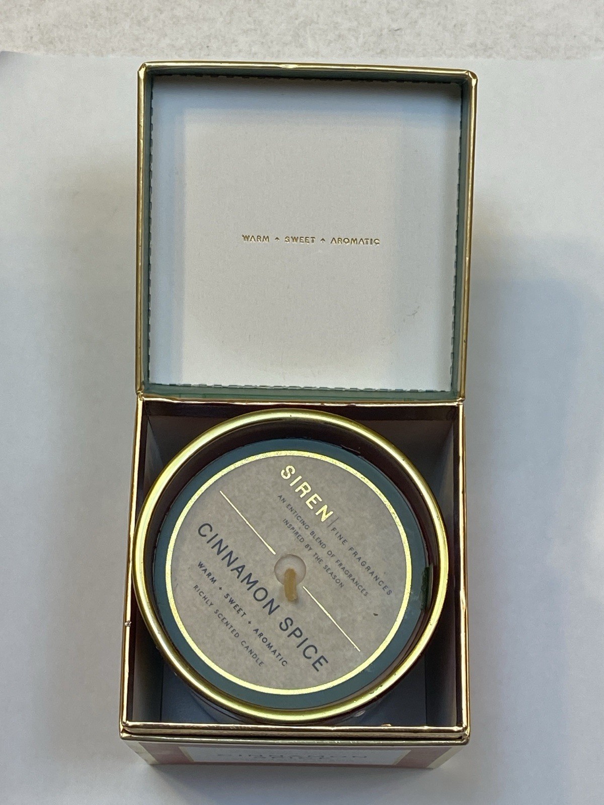 DW Home Candle Siren Cinnamon Spice Glass Jar Fine Fragrances Scented New in Box