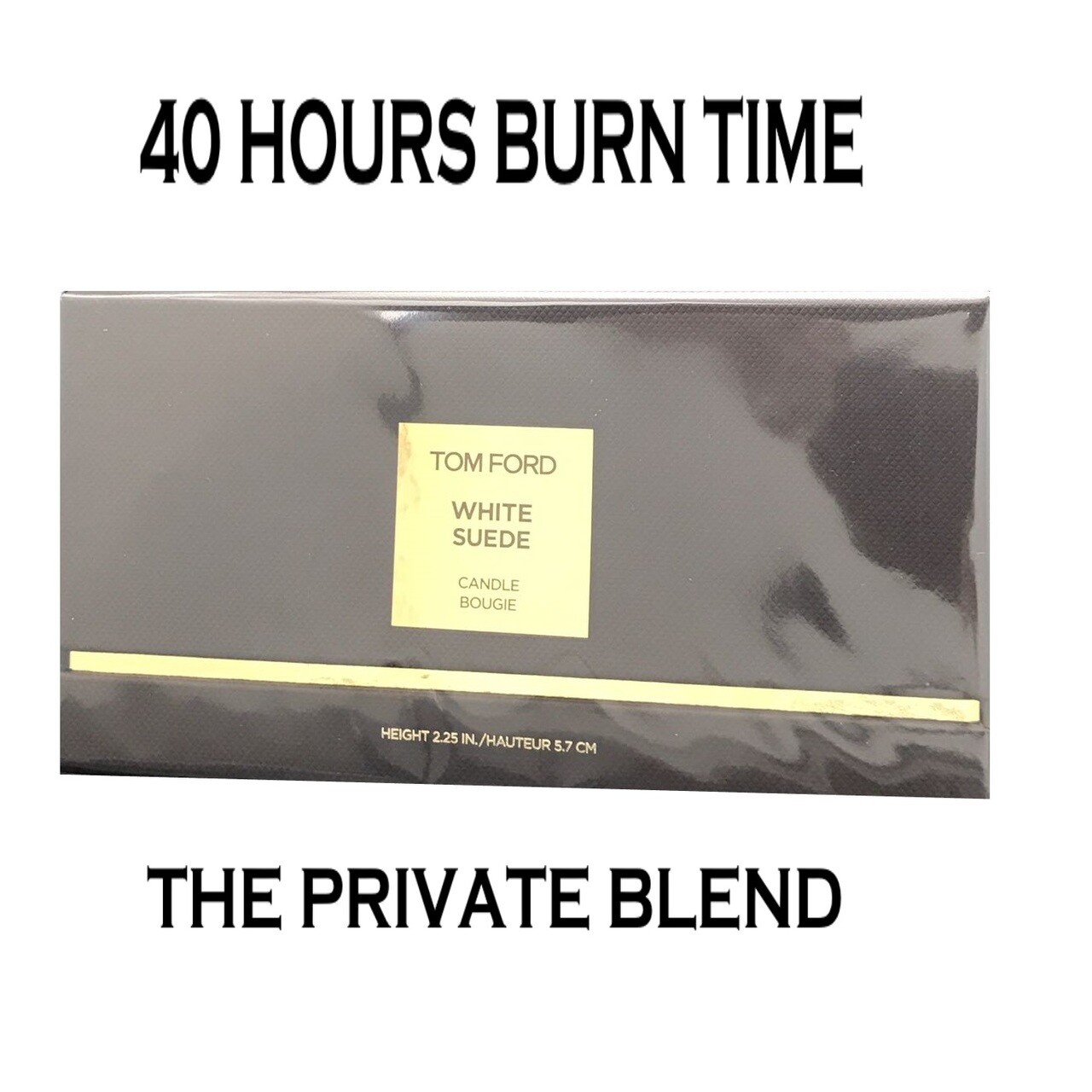 TOM FORD White Suede Perfume Candle with COVER Jar 40 Hour Burn Time 21 oz NIB