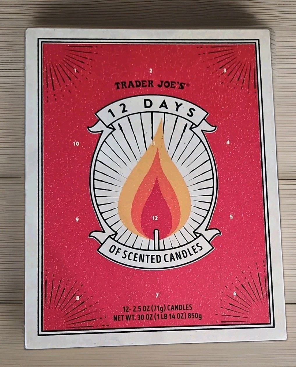 Trader Joe’s 12 Days Scented Soy Wax Blend Candles Special Edition New