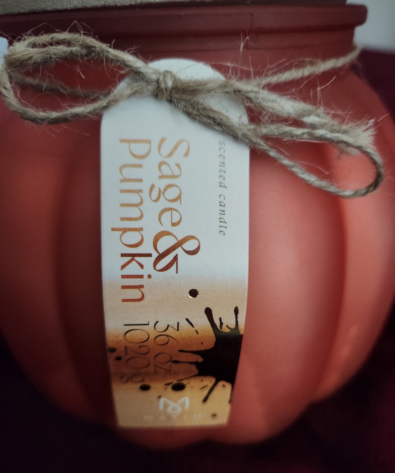Autumn Fall Halloween Thanksgiving 36oz Candle W/ Wood Lid Pumpkin & Sage. READ