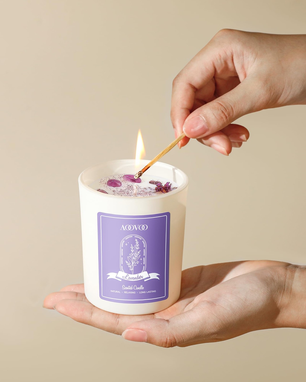 Lavender Candles Set for – 4 Pack Candles for Home Scented, Aromatherapy Cand…
