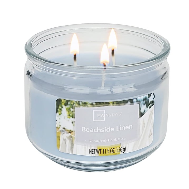 3 Pack Beachside Linen Scented 3-Wick Jar Candles 11.5oz FREE SHIP IN 2 DAYS….